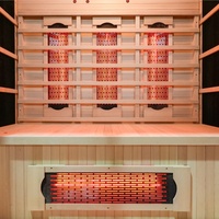 Salle de sauna médicale infrarouge à spectre complet 3-4 personnes Cabine de santé à faible EMF Saunas