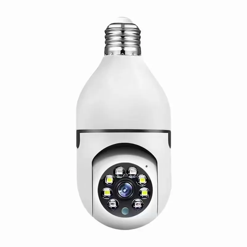 Yiot – support E27 caméra à ampoule de Vision nocturne 360 degrés Cctv Wifi sécurité E27 lampe à douille ampoule PTZ caméra IP