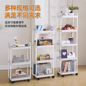Étagère de rangement multi-niveaux avec roulettes, hauteur 108 cm, pour cuisine et salle de bain, étagère sur pied rotative, mobile, résistante à l'humidité - Product Image 3