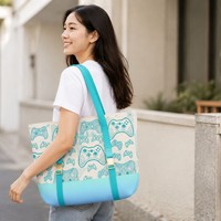 Nouveau sac de jeu Mahjong trois pièces, grande capacité, sac à main portable, imprimé, en polyester, pour le rangement, le maquillage, la maison et les voyages