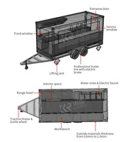 Food Trucks Mobiles Extérieurs Personnalisables pour Burgers – Vendez des Camions Restaurants aux Designs Uniques