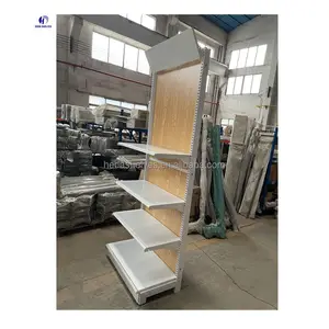 Hot Selling American Style Beauty Supply Store Products Wholesale Slatwall Gondola Wooden Retail Shelving