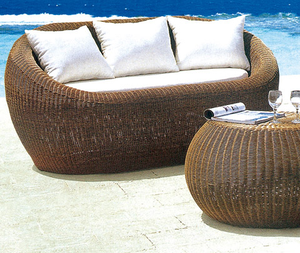 Sofás Modernos de Ratán <span class=keywords><strong>para</strong></span> Exteriores, Banco de Descanso con Sillones Tejidos, Juego de Sofás de Jardín con Cojines <span class=keywords><strong>para</strong></span> Sala de Estar, Patio, Hotel - Product Image 6