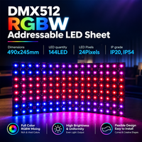 Feuille de matrice LED DMX512 RGBW CE RoHS DC24V pour l'installation d'éclairage architectural et scénique à grande échelle