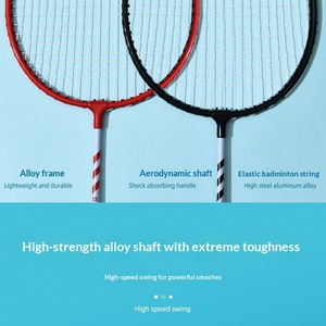 Raquette de badminton en ferroalliage, style moderne, dureté moyenne de la manche, poignée en éponge, pour amateurs, jeunes et groupes, usage extérieur - Product Image 3