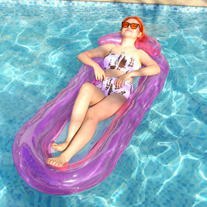 Mori Yuho Inflatable Floating Lounger 160x90cm With <b>Net</b> <b>Mesh</b> Backrest For Pool Lounge Chair Water Bed - Product Image 3