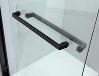 Cabine de douche d'angle pivotante de luxe modulaire sur mesure avec porte en verre à charnières