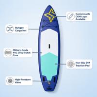 Planche de paddle surf (SUP) pour la pêche en position debout, soudée à chaud, pour les eaux offshore