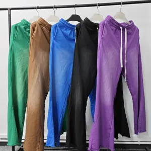 New Stylish Water Washed Customizable Vintage European and American Street Fashion Flared Pants - High Quality and Great Valu