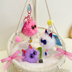 Hot Bán Màu Sắc Ngẫu Nhiên Sáng Tạo Mới Mèo Sang Trọng Móc Khóa Treo Trang Trí Sang Trọng Mèo Búp Bê Máy Bán Hàng Tự Động Cho Cô Gái - Product Image 5