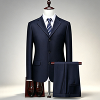 Setelan Jas Formal Bisnis Pria 2 Kancing dan 3 Kancing Single Breasted, Bahan TR Anti Kusut untuk Acara Kantor