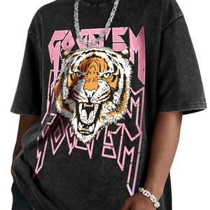 T-shirts en tricot à col rond pour hommes, imprimés de motifs rétro, style streetwear, coupe classique, respirants, hauts d'été avec des designs tendance - Product Image 4