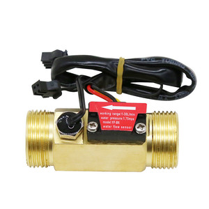 Pin LCD-S Powered xách tay kỹ thuật số Đồng hồ nước + G3/4 "ống kết nối Hall hiệu ứng nhiệt độ probe Brass cảm biến lưu lượng - Product Image 4