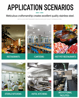 Chariot utilitaire robuste en acier inoxydable pour cuisine commerciale, livraison de nourriture et service hospitalier