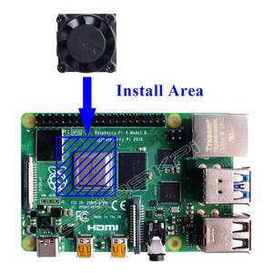 Kit de ventilateur de refroidissement simple face sur substrat en aluminium 52Pi ZP-0038-4B pour Raspberry Pi 4B E572 - Product Image 3