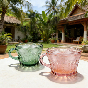 Vente en gros de tasses à boisson classiques en <span class=keywords><strong>verre</strong></span> borosilicate, verrerie transparente, mug pour boissons, tasse à café, tasse à eau froide - Product Image 4