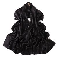 Nouveau style, écharpe longue haut de gamme couleur unie, turban, châle en gaze de satin nacré, hijab uni en polyester avec diamant ou pour l'été