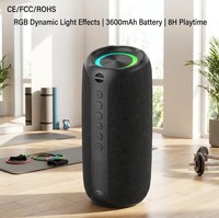 Altavoz Portátil Compacto e Inmersivo MP2 de 20W con Efectos de Luz RGB y 8 Horas de Reproducción para Ejercicios Matutinos