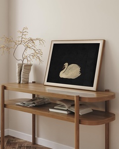 VIYYIEA Decorazione da parete con animali incorniciati per soggiorno-Zwaan 20L X 16W - Product Image 3