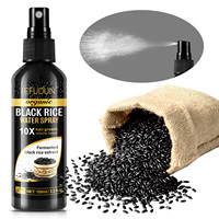 Sérum en Spray para el Crecimiento del Cabello con Biotina y Agua de Arroz Negro, Tratamiento de Crecimiento Rápido para la Caída del Cabello para Hombres y Mujeres, 100 ml