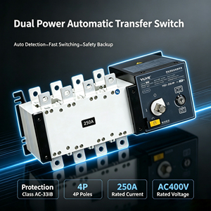 123 cinese Yuye 100A 250A 630A 3 fasi <span class=keywords><strong>4</strong></span> poli interruttore di trasferimento automatico elettrico con inizio del generatore - Product Image 1