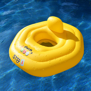 Siège de flotteur de piscine gonflable pour bébé, jouets d'eau jaunes en gros - Product Image 3