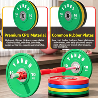 Disques de musculation en caoutchouc colorés pour barre olympique, idéaux pour la maison, le garage et l'entraînement en salle de sport commerciale