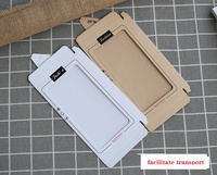 Caja de embalaje personalizada para teléfono, caja de embalaje de papel kraft con windows, venta al por mayor
