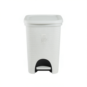 BIS Intreccio Line PP 6, Cubo de Basura Blanco de 18L con Tapa de Pedal para Cocina - Product Image 1