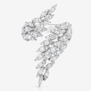 Anello aperto da donna con ali d'angelo, pietra scintillante, elegante gioiello da dito alla moda - Product Image 6