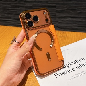 Funda de Teléfono con Carga Inalámbrica de Cuero PU Estilo Ejecutivo para iPhone Air 17 Pro Max, con Fuerte Cierre Magnético y Ranuras para Tarjetas - Product Image 4