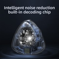 Nouveau modèle privé transfrontalier sans fil pour microphone cravate à réduction de bruit intelligente IA, microphone triangulaire