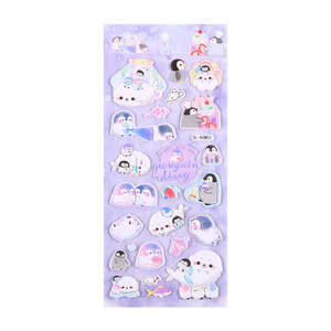 Pegatinas hinchadas personalizadas 3D pegatina sello pingüino dibujos animados animales lindos pegatinas <span class=keywords><strong>Kawaii</strong></span> para niños regalos promocionales baratos - Product Image 5