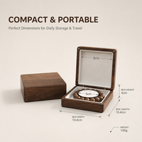 Boîte cadeau artisanale en noyer noir massif avec doublure en velours doux pour l'emballage et la présentation de bijoux de luxe