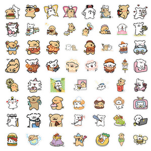 Autocollants décoratifs pour boîte à crayons, ordinateur portable, tasse, style adorable, vente chaude, 120 nouveaux autocollants mignons de chiots de dessin animé, favoris des enfants - Product Image 3