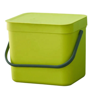Wall Mounted Kitchen Waste Bin Household Plastic Dustbin 7L 12L Powder Coating Dust Bin With Handle