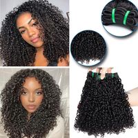 Vente en gros chaude paquet de cheveux de lutin 100g par paquet double dessiné extension de cheveux bouclés Pissy 100% cheveux humains