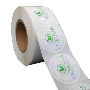 Etiquetas de vinagre auto adesivas de papel sintético, etiquetas personalizadas à prova d'água