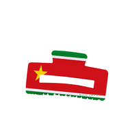 Pinces à cheveux rectangulaires antidérapantes avec drapeau réplique de la République Dominicaine pour femmes, accessoires pour célébrations patriotiques, petits cadeaux