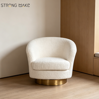 Fauteuil de salon moderne de luxe nordique, fauteuil d'appoint, fauteuil pivotant avec accoudoirs, meubles de salon complets