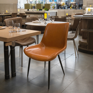 Đương Đại armless bọc phòng ăn PU Ghế ăn đồ nội thất ăn uống phong cách Bắc Âu cafe ghế - Product Image 3