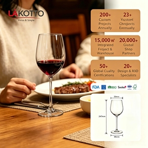 <span class=keywords><strong>แก้ว</strong></span>ไวน์ทรงสูงแบบเป่าด้วยเครื่องจักรยุคใหม่ LAKOTTO ความจุ 500 มล. 18 ออนซ์ ผลิตจากแก้วไมโครคริสตัลไลน์ 98  แบบตัดเย็น เหมาะสำหรับบาร์และใช้ในบ้าน - Product Image 1