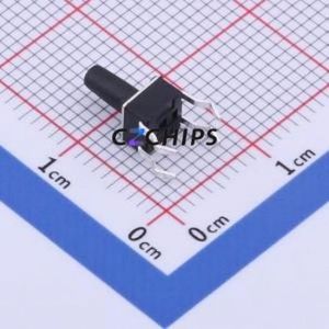 GT-TC075B-H080-L1 Tactile <b>Switch</b> Through hole-4P,4.5x4.5mm <b>Switch</b> Single Pole Single Throw Round Button 2.5N Through Hole - Product Image 2