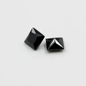 Offre Spéciale pierre pour fabrication de bijoux carrés brilliant cut noir spinelle prix carat pierre naturelle