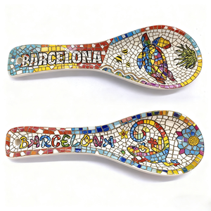 Juego de Reposacucharas de Cerámica Hechos a Mano, Ecológicos y Personalizados, Diseño Mosaico <span class=keywords><strong>Barcelona</strong></span>, para Pedidos al por Mayor, Decoración del Hogar - Product Image 1