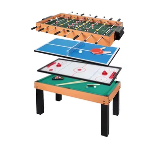 Fabbricazione all'ingrosso di vendita calda 4 in 1 gioco da tavolo da calcio giochi da tavolo da calcio con biliardo pingpong e air hockey