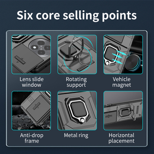 Empuje la cubierta protectora de Windlow a prueba de golpes TPU PC Phone Case con Ring Kickstand Holder para OnePlus 13R ACE5 <span class=keywords><strong>ACE</strong></span> 5 Pro - Product Image 2