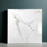 Matériaux de construction Nouveau design 60x60 Carrelage en porcelaine blanc marbre brillant pour intérieur de villa, avec veinage doré, carrelage mural et de sol en céramique