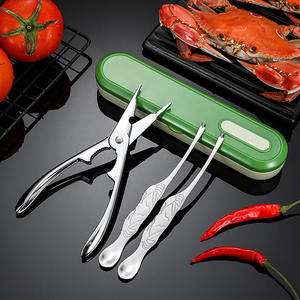 Vente chaude Portable En Acier Inoxydable Fruits De Mer Ensembles D'outils En Métal Crabe Peel Crevettes Homard <span class=keywords><strong>Pince</strong></span> <span class=keywords><strong>Pince</strong></span> Clip Top Cuisine Accessoire - Product Image 6