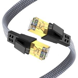 Cable Ethernet Cat8 Plano de 30AWG BC, 5m 20m 30m, 40Gbps, Cat 8 RJ45, Cable de Red LAN, Cable de Conexión SSTP - Product Image 1